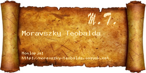 Moravszky Teobalda névjegykártya